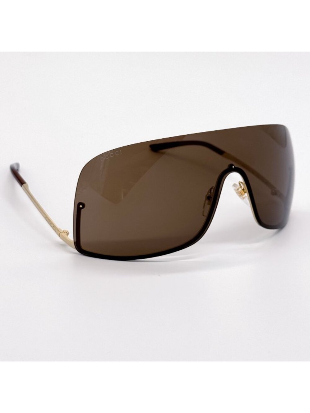 NEW GUCCI SUNGLASSES GG1560S 002 GOLD SHIELD UNISEX GUCCI EYEWEAR - Picture 6 of 11